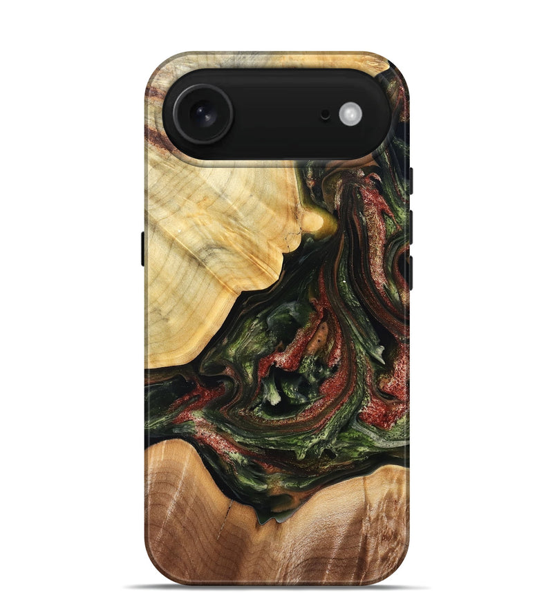 iPhone 17 Air Wood Live Edge Phone Case - Clemmie (Green, 825131)