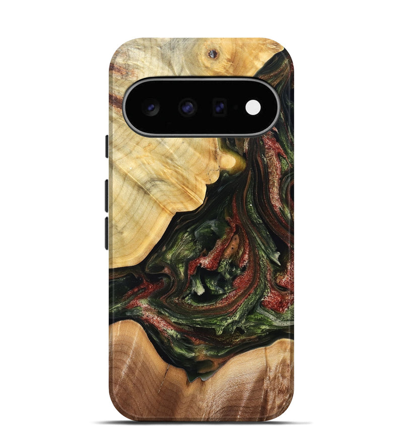 Pixel 11 Wood Live Edge Phone Case - Clemmie (Green, 825131)