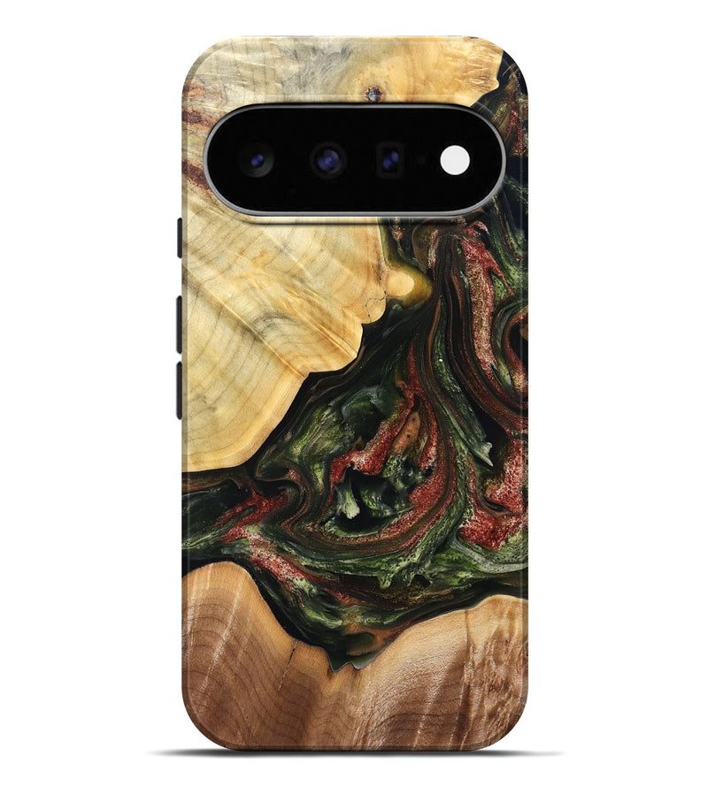 Pixel 11 Pro XL Wood Live Edge Phone Case - Clemmie (Green, 825131)