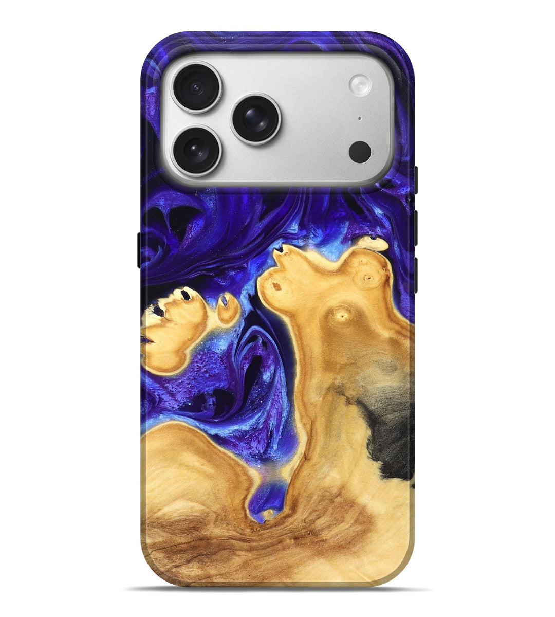 iPhone 17 Pro Max Wood Live Edge Phone Case - Terence (Purple, 825132)