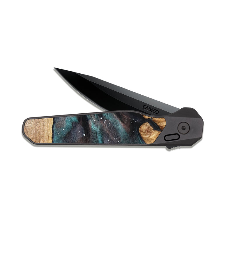 EDC Dark Slate Wood Pocket Knife - Melvin (Cosmos, 825143)