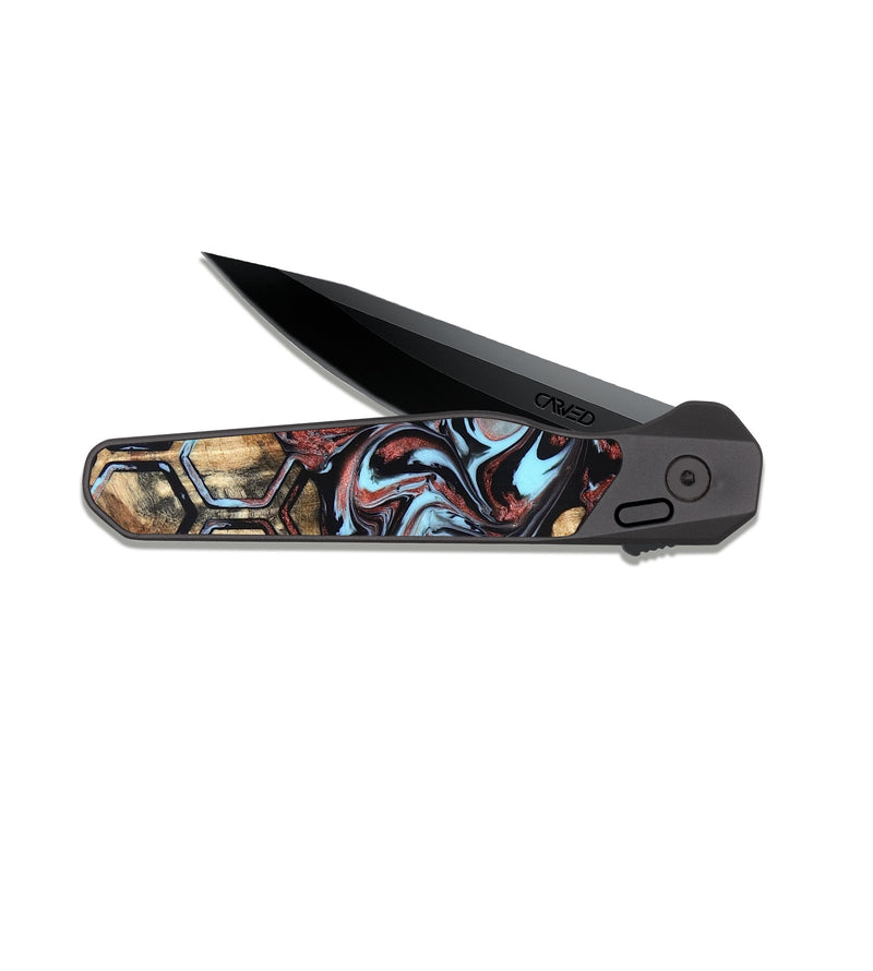 EDC Dark Slate Wood Pocket Knife - Rowena (Pattern, 825157)