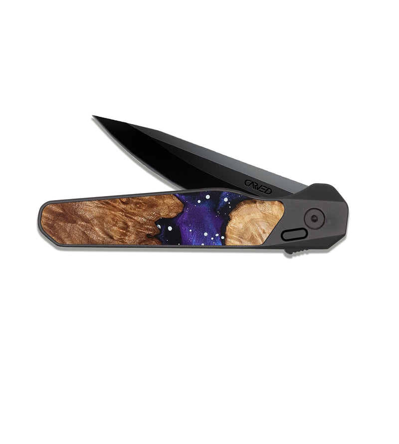 EDC Dark Slate Wood Pocket Knife - Alvah (Cosmos, 825170)