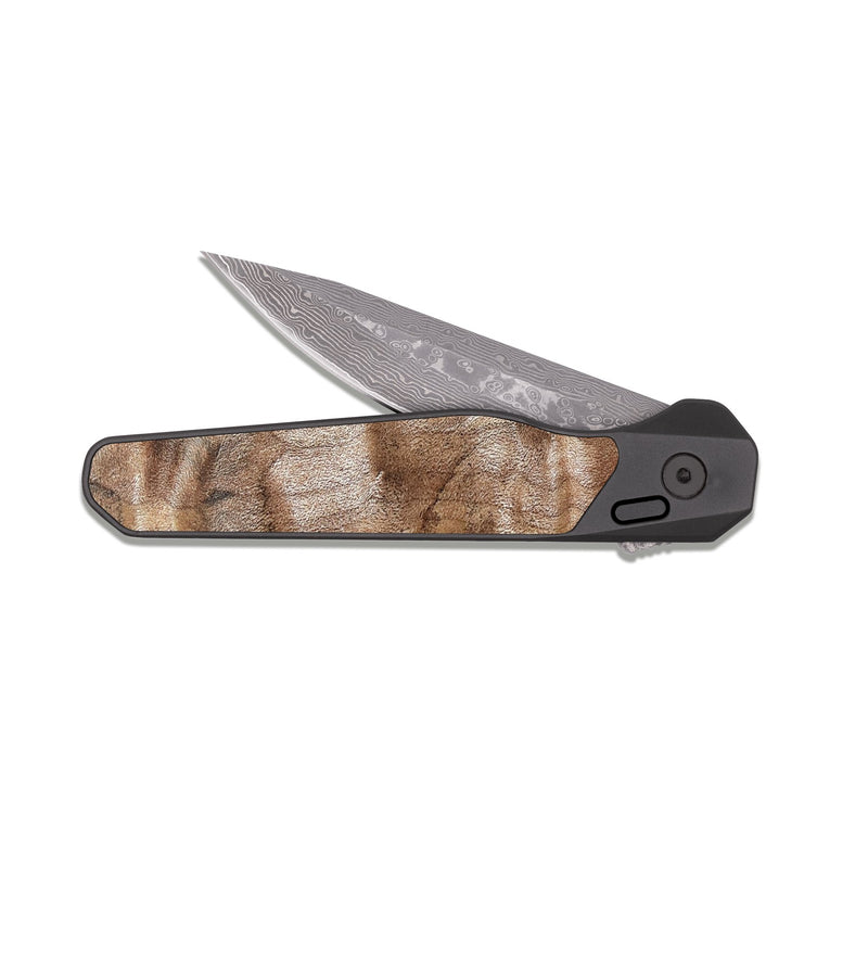 EDC Dark Damascus Wood Pocket Knife - Rodrick (Wood Burl, 825175)