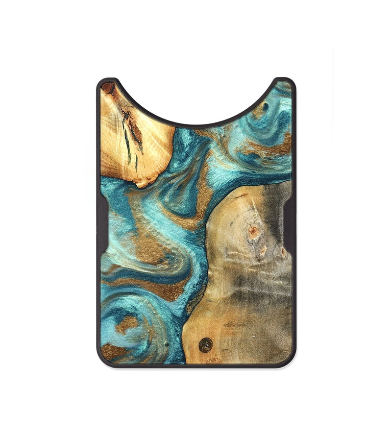 Alloy Wood Wallet - Murray (Teal & Gold, 825182)