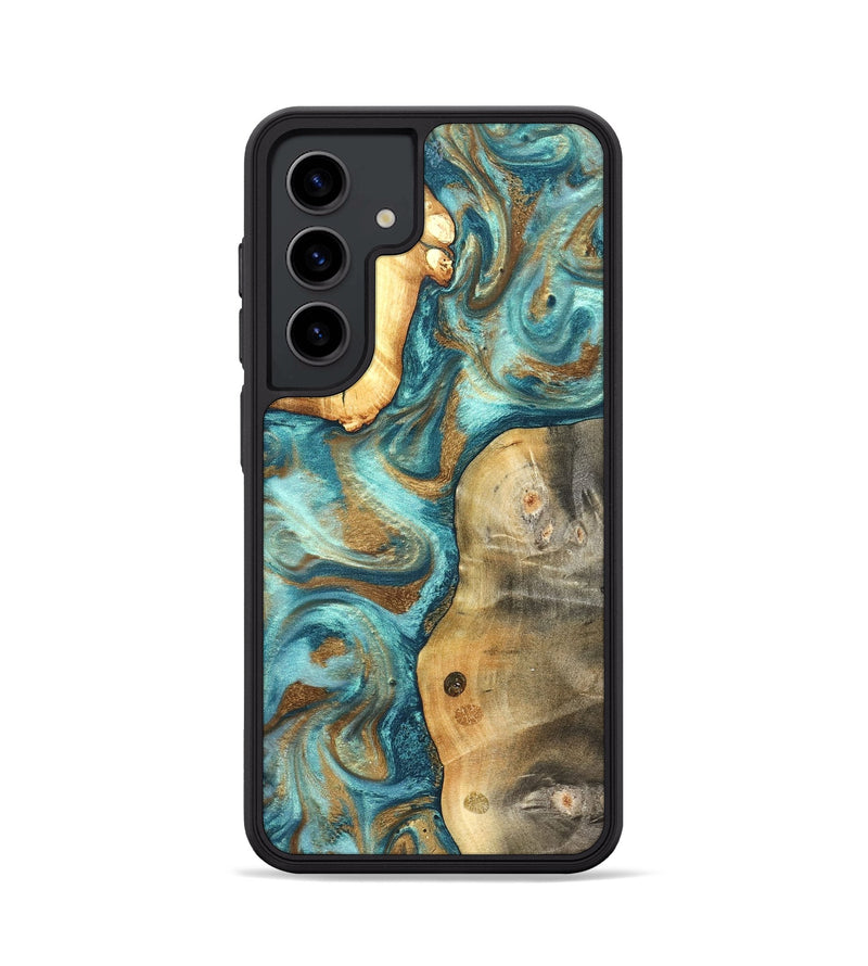 Galaxy S24 Wood Phone Case - Murray (Teal & Gold, 825182)