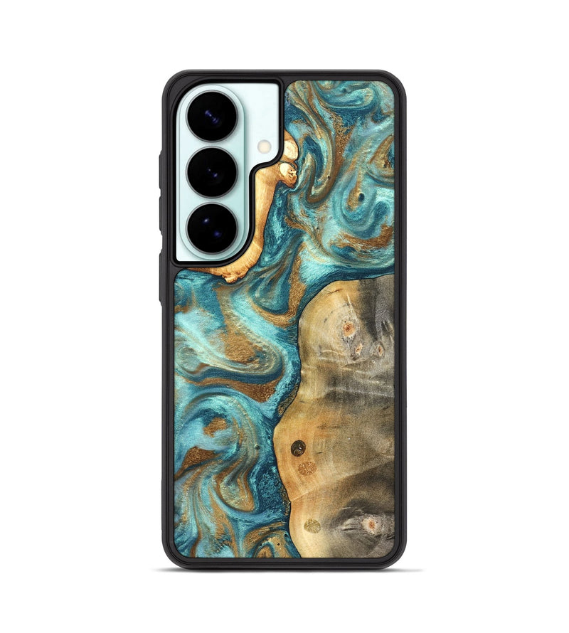 Galaxy S26 Wood Phone Case - Murray (Teal & Gold, 825182)