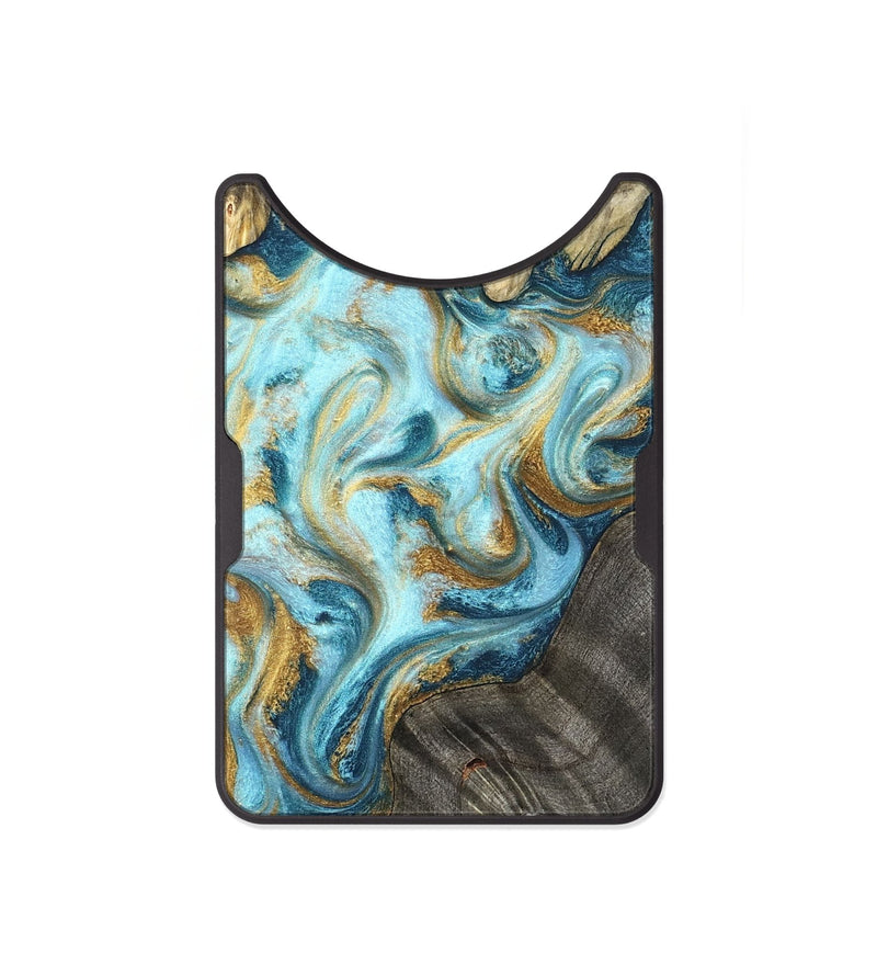 Alloy Wood Wallet - Fate (Teal & Gold, 825184)