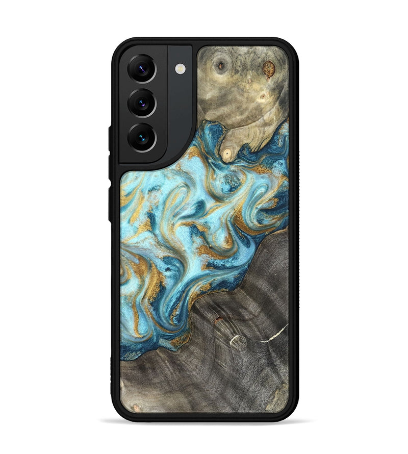 Galaxy S22 Plus Wood Phone Case - Fate (Teal & Gold, 825184)