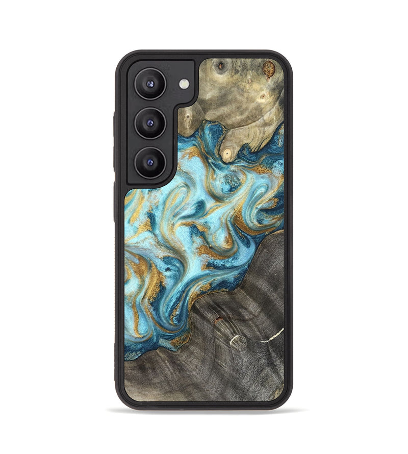 Galaxy S23 Wood Phone Case - Fate (Teal & Gold, 825184)