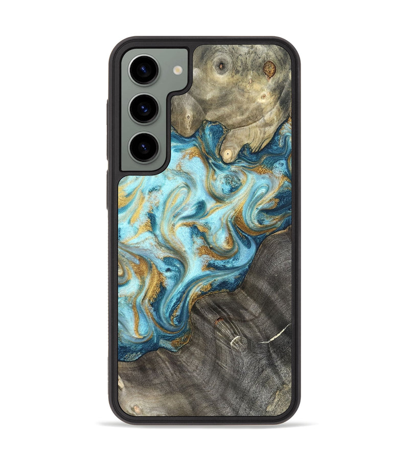 Galaxy S23 Plus Wood Phone Case - Fate (Teal & Gold, 825184)