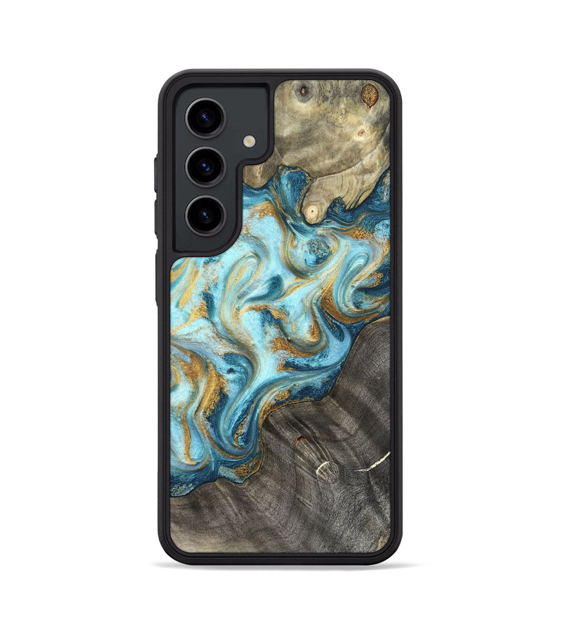 Galaxy S24 Wood Phone Case - Fate (Teal & Gold, 825184)