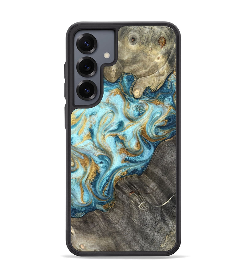 Galaxy S25 Plus Wood Phone Case - Fate (Teal & Gold, 825184)