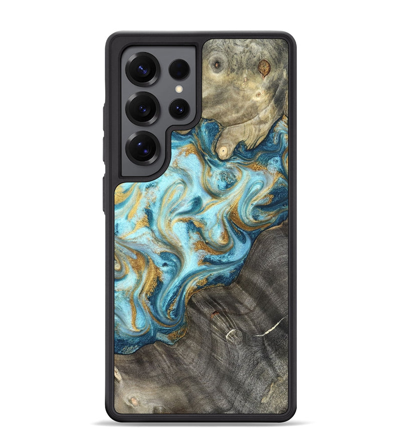 Galaxy S25 Ultra Wood Phone Case - Fate (Teal & Gold, 825184)