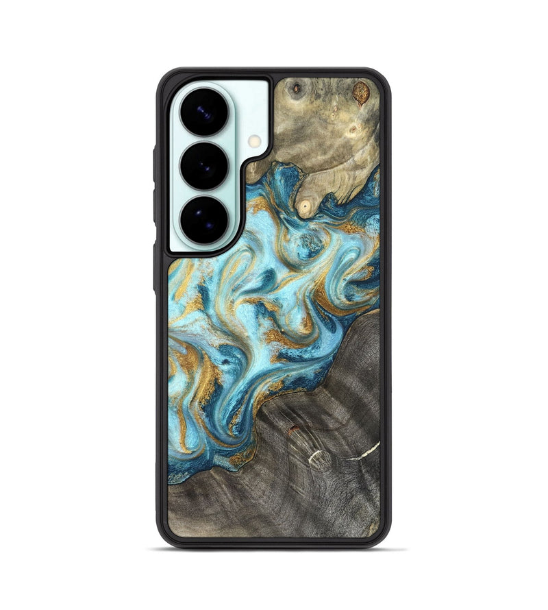 Galaxy S26 Wood Phone Case - Fate (Teal & Gold, 825184)