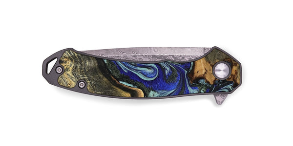 EDC Wood Pocket Knife - Britany (Blue, 825187)
