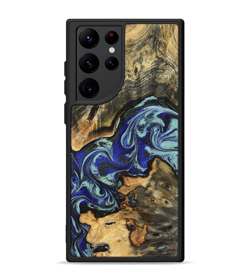 Galaxy S22 Ultra Wood Phone Case - Britany (Blue, 825187)