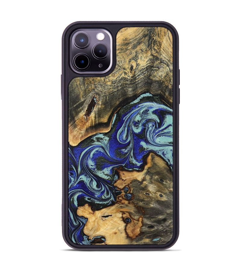 iPhone 11 Pro Max Wood Phone Case - Britany (Blue, 825187)