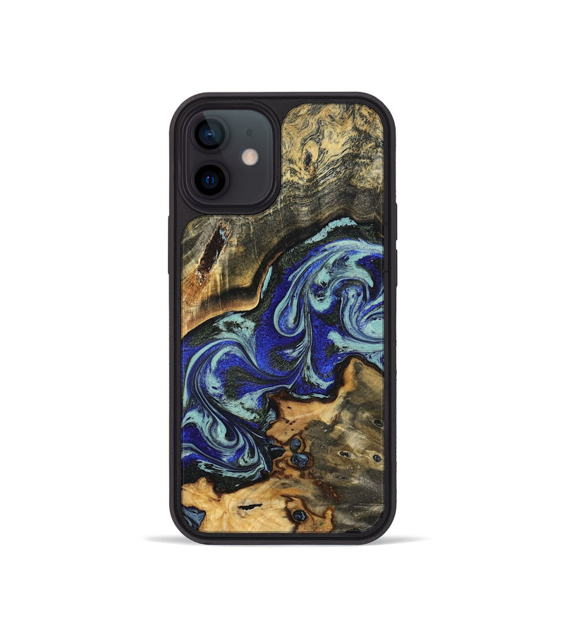 iPhone 12 mini Wood Phone Case - Britany (Blue, 825187)