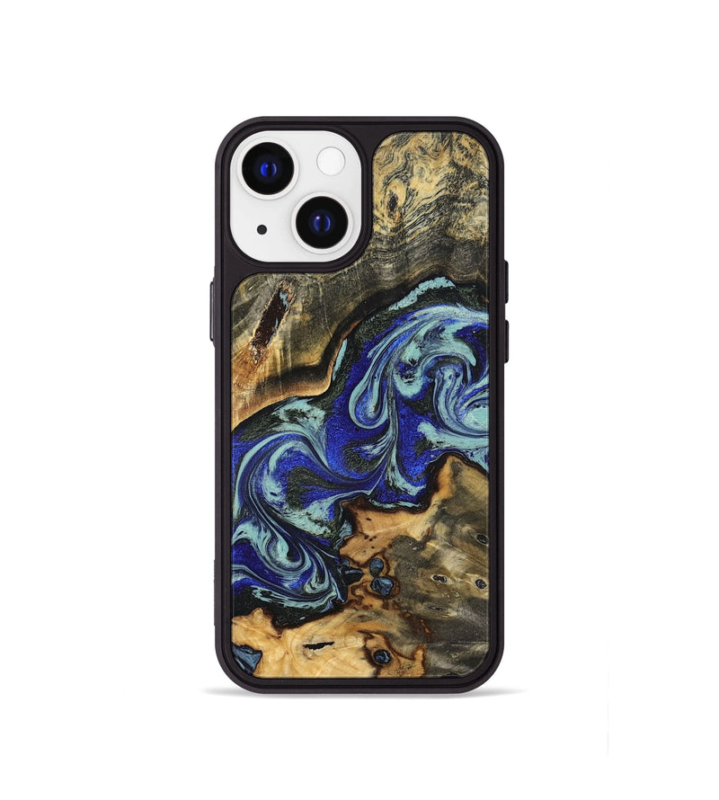 iPhone 13 mini Wood Phone Case - Britany (Blue, 825187)