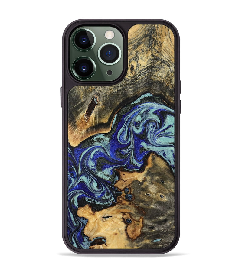 iPhone 13 Pro Max Wood Phone Case - Britany (Blue, 825187)