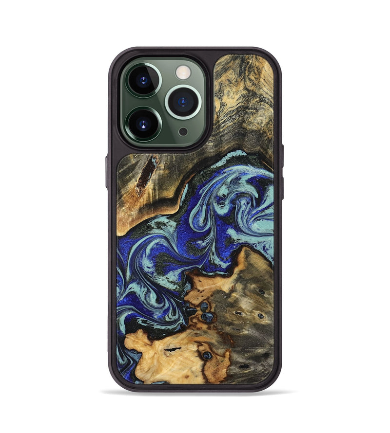 iPhone 13 Pro Wood Phone Case - Britany (Blue, 825187)