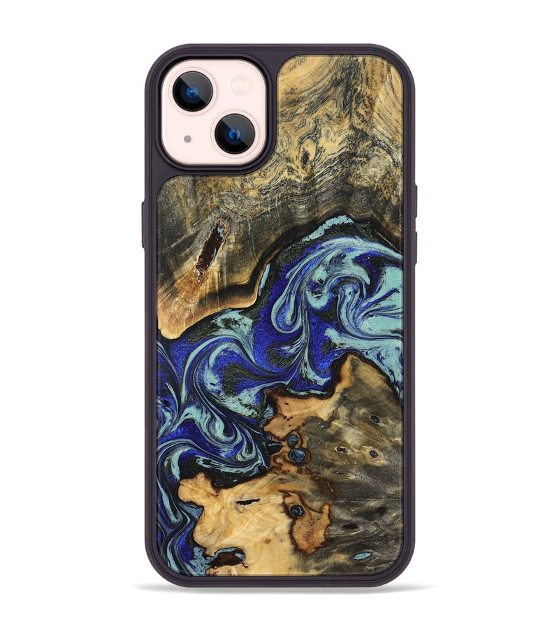 iPhone 14 Plus Wood Phone Case - Britany (Blue, 825187)