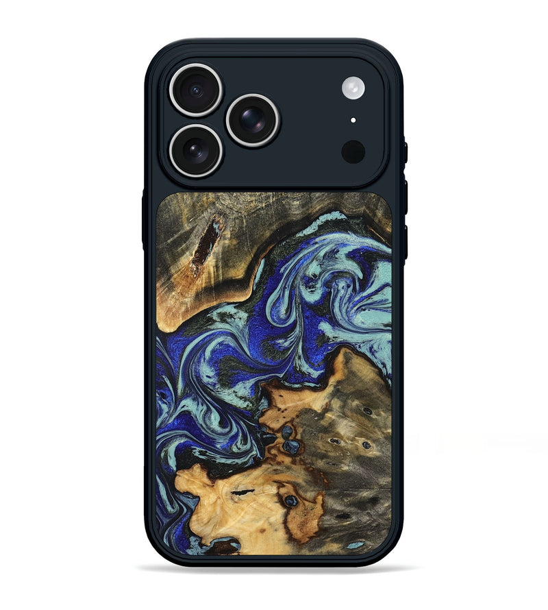 iPhone 17 Pro Max Wood Phone Case - Britany (Blue, 825187)