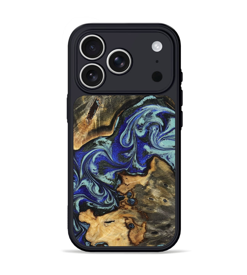 iPhone 17 Pro Wood Phone Case - Britany (Blue, 825187)