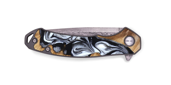 EDC Wood Pocket Knife - Meagan (Black & White, 825195)