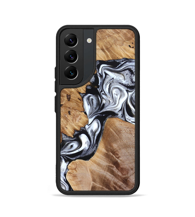 Galaxy S22 Wood Phone Case - Meagan (Black & White, 825195)