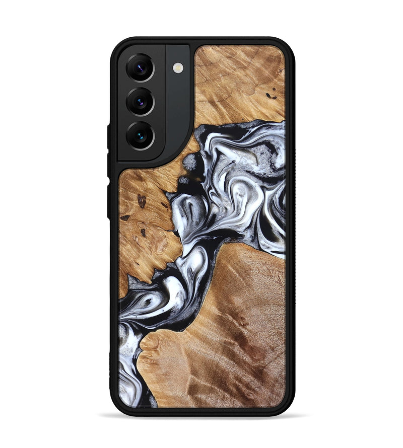 Galaxy S22 Plus Wood Phone Case - Meagan (Black & White, 825195)