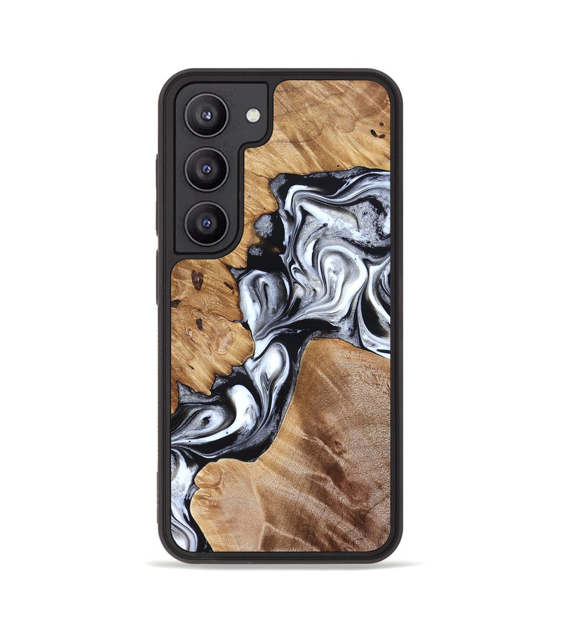 Galaxy S23 Wood Phone Case - Meagan (Black & White, 825195)