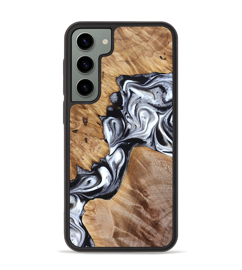 Galaxy S23 Plus Wood Phone Case - Meagan (Black & White, 825195)
