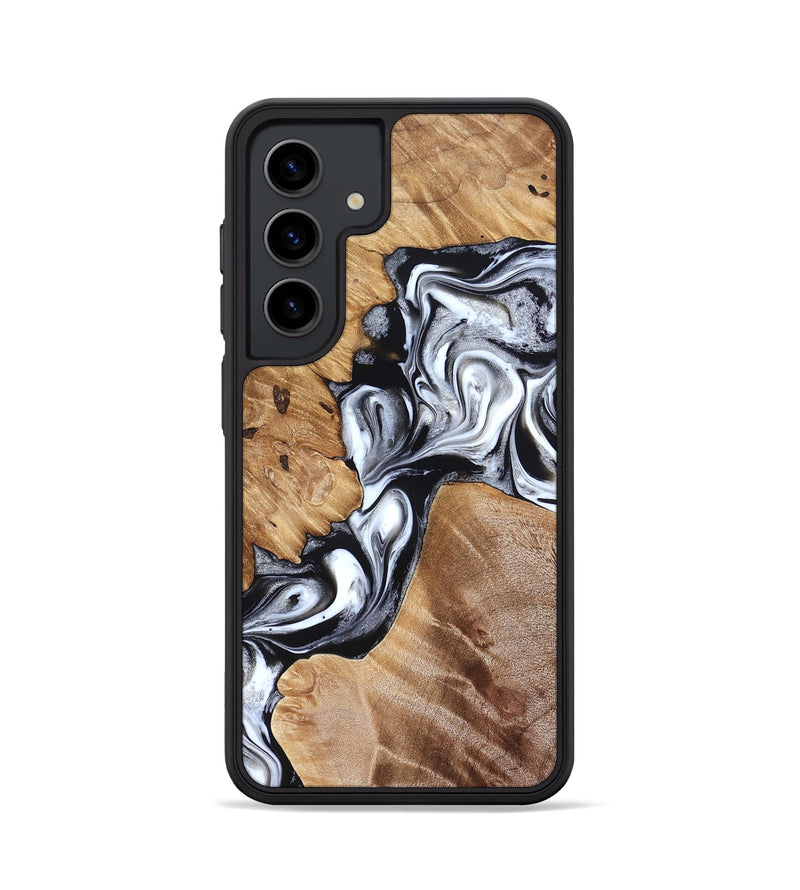 Galaxy S24 Wood Phone Case - Meagan (Black & White, 825195)