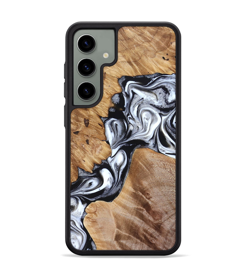 Galaxy S24 Plus Wood Phone Case - Meagan (Black & White, 825195)