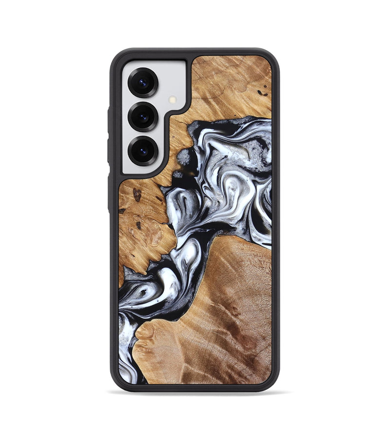 Galaxy S25 Wood Phone Case - Meagan (Black & White, 825195)