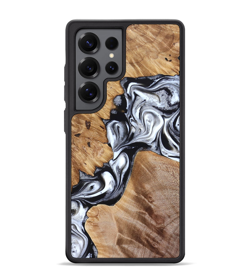 Galaxy S25 Ultra Wood Phone Case - Meagan (Black & White, 825195)
