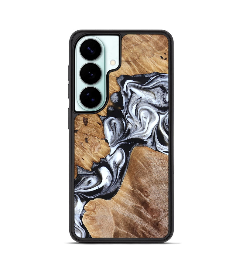 Galaxy S26 Wood Phone Case - Meagan (Black & White, 825195)