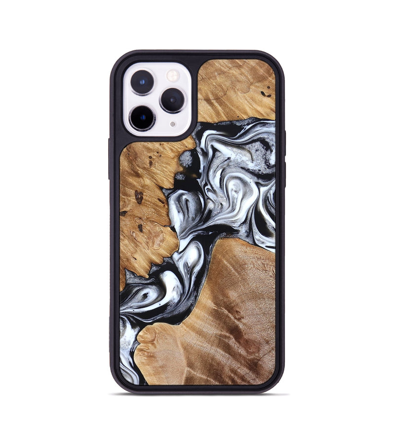 iPhone 11 Pro Wood Phone Case - Meagan (Black & White, 825195)