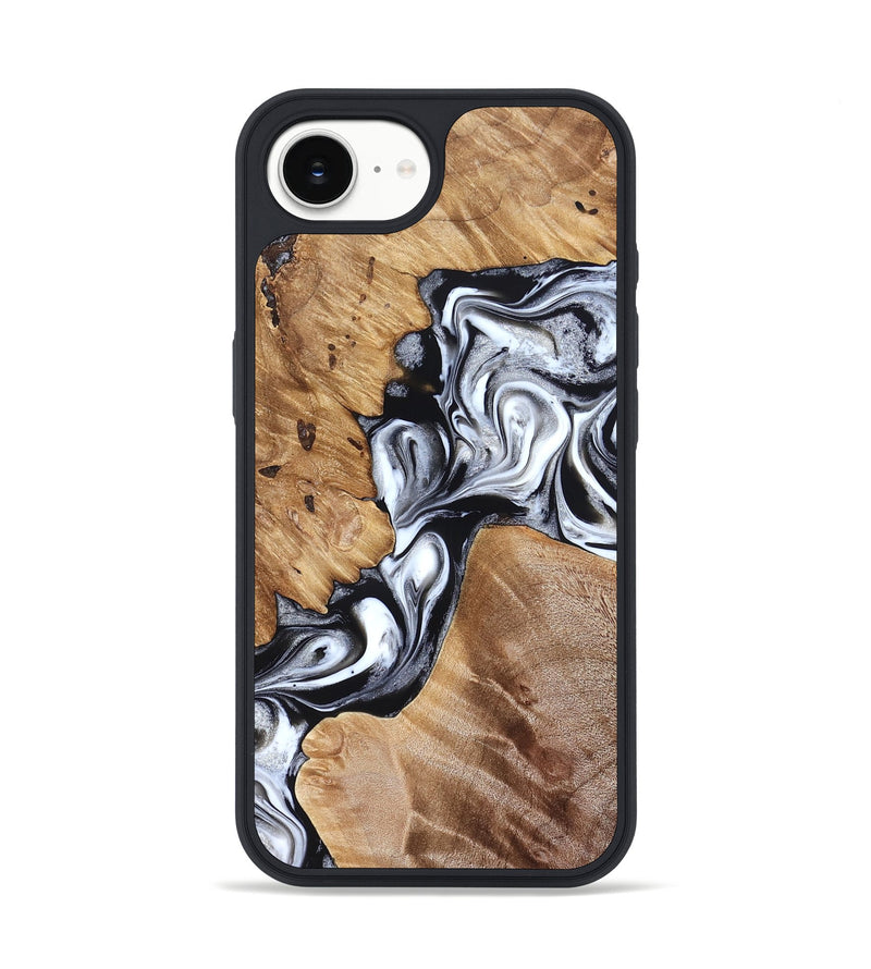iPhone 17e Wood Phone Case - Meagan (Black & White, 825195)
