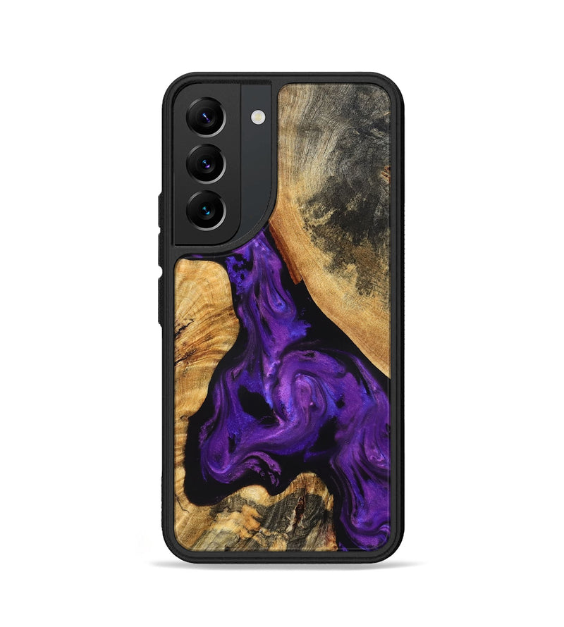 Galaxy S22 Wood Phone Case - Clover (Purple, 825198)