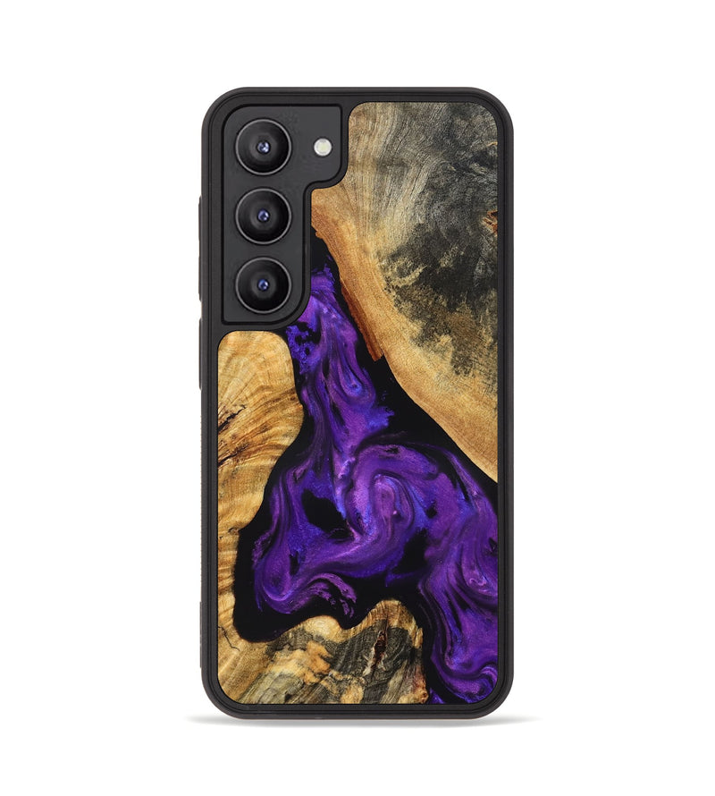Galaxy S23 Wood Phone Case - Clover (Purple, 825198)