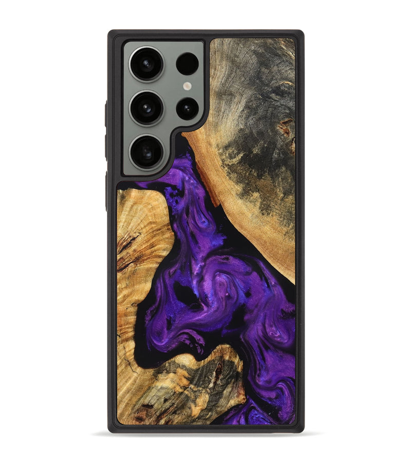 Galaxy S23 Ultra Wood Phone Case - Clover (Purple, 825198)
