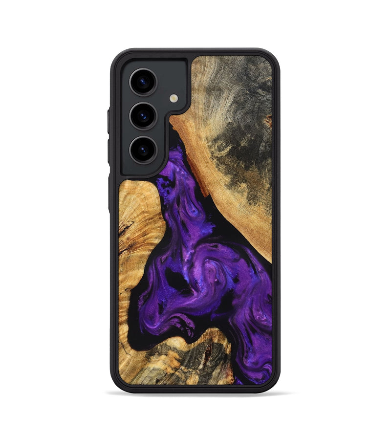 Galaxy S24 Wood Phone Case - Clover (Purple, 825198)