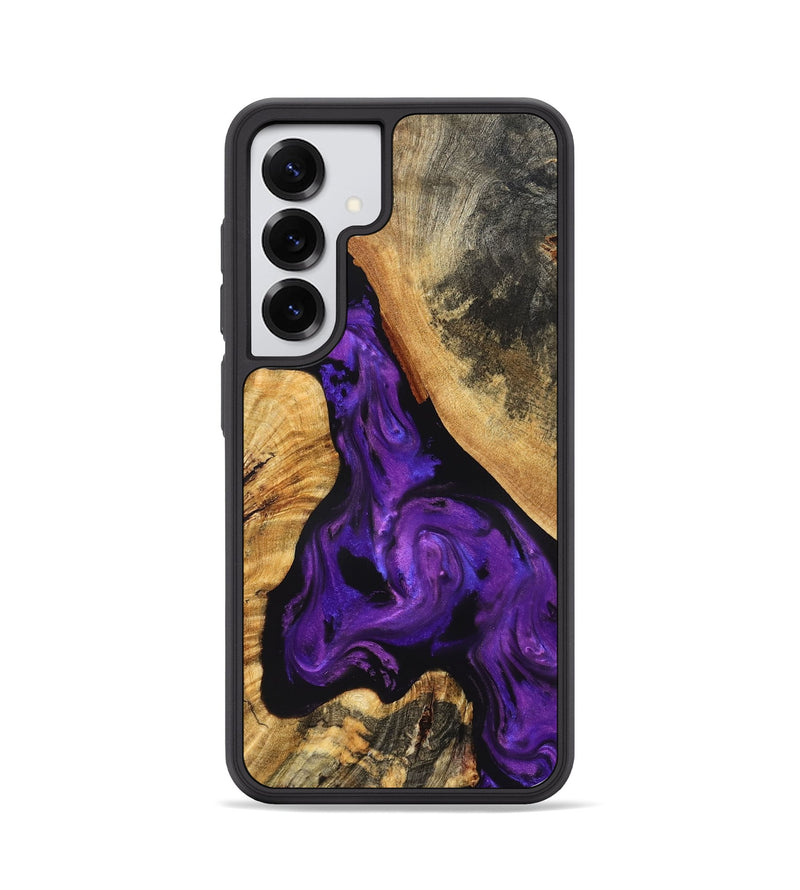Galaxy S25 Wood Phone Case - Clover (Purple, 825198)