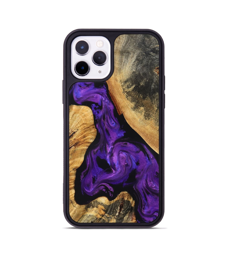 iPhone 11 Pro Wood Phone Case - Clover (Purple, 825198)