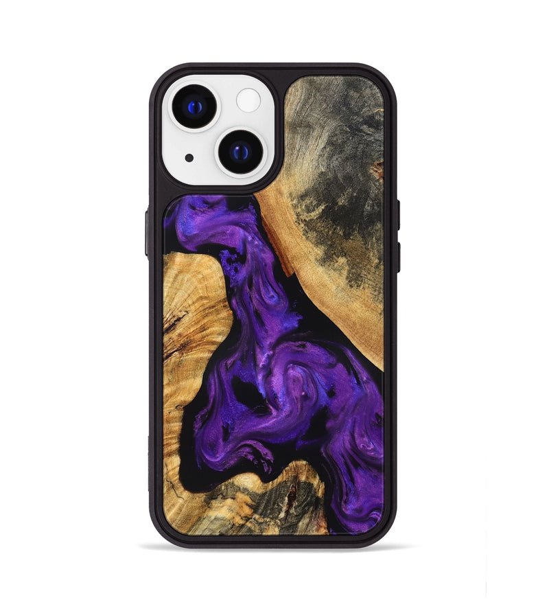 iPhone 13 Wood Phone Case - Clover (Purple, 825198)