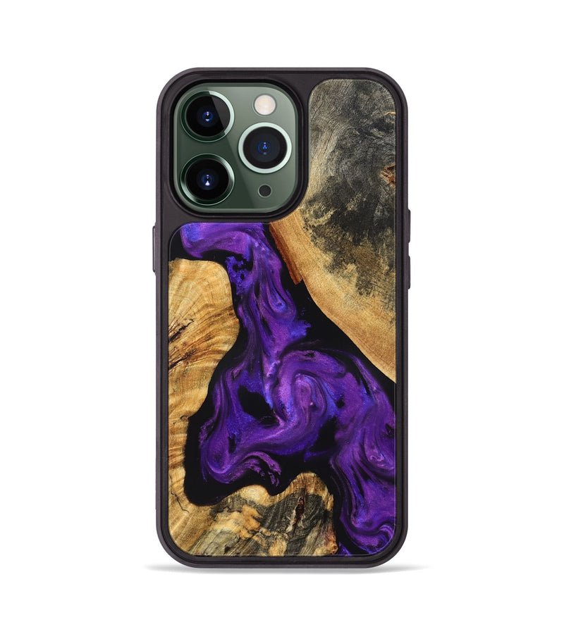 iPhone 13 Pro Wood Phone Case - Clover (Purple, 825198)