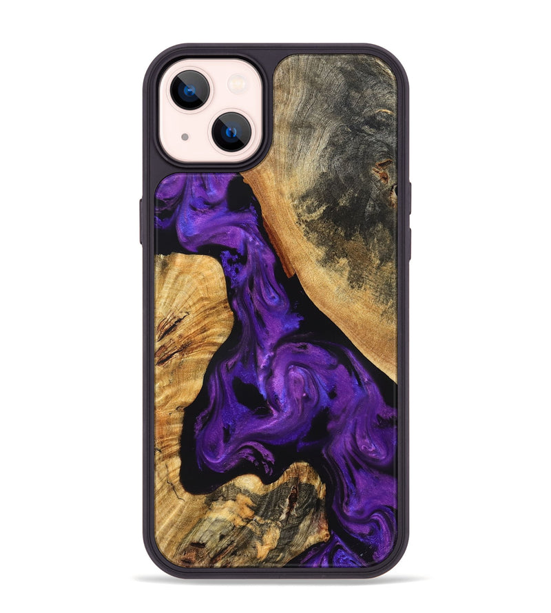 iPhone 14 Plus Wood Phone Case - Clover (Purple, 825198)
